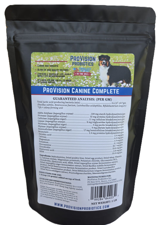 Provision Probiotics Canine Complete – All in One (Probiotics + Joint Supplement)